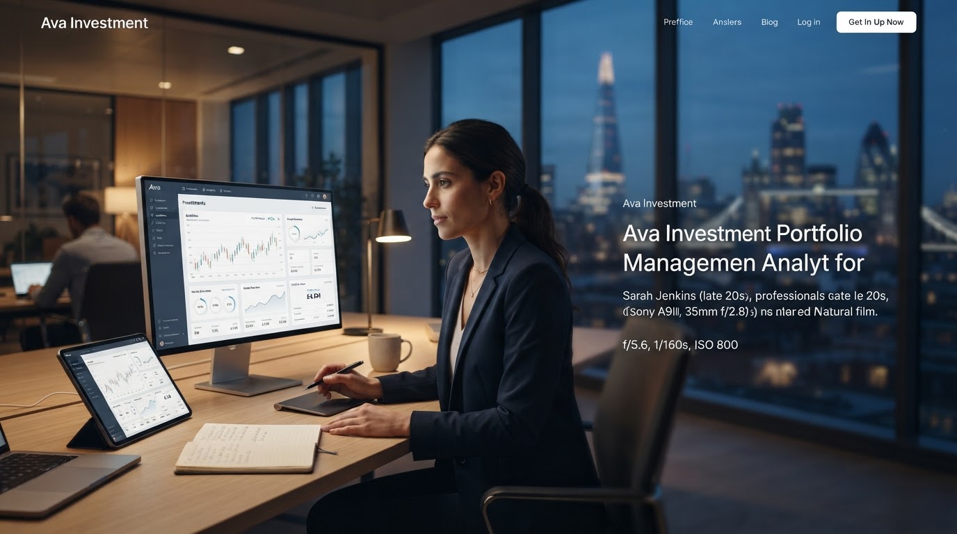 Ava Investment dashboard showing real-time portfolio analysis and risk indicators